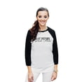 thumbnail image 2 of Great Minds Drink Alike Unisex 3/4 Sleeves Baseball Raglan T-Shirt Tee White Black X-Small, 2 of 4