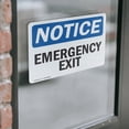 thumbnail image 4 of (2 Pack) Emergency Exit OSHA Notice Sign 10 Inch X 7 Inch Vinyl Label Decal Sticker Weather Resistant, UV Protected for Workplace, Business, and Construction Site, Made in the USA, 4 of 7
