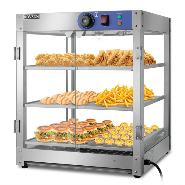 ROVSUN 3Tier 110V Food Warmer, 800W Commercial Food Warmer Display