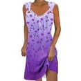 thumbnail image 2 of Viikei Women's Slim-Fit Sleeveless Dress,Women Beach Printed Elegant Casual Style V-Neck Dress with Strap Multicolor M, 2 of 5