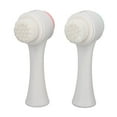 thumbnail image 2 of Neyseki 2Pcs Face Wash Brush Double Sided Deep Dirt Oil Cleansing Face Massage Face Scrub Brush for Face Washing Massage, 2 of 8