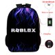 thumbnail image 1 of Roblox Mochila De estudiante con estampado 3D Digital periférico de juego, mochila a todo color USB, de doble capa bolsa con cremallera, gran capacidad, 1 of 4