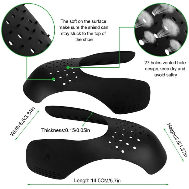 9 Paires- Anti Plis Chaussure de Sneakers Shoe Shield Crease Protector Peut  être Adapté Outils de Chaussures pour Hommes-Blanc