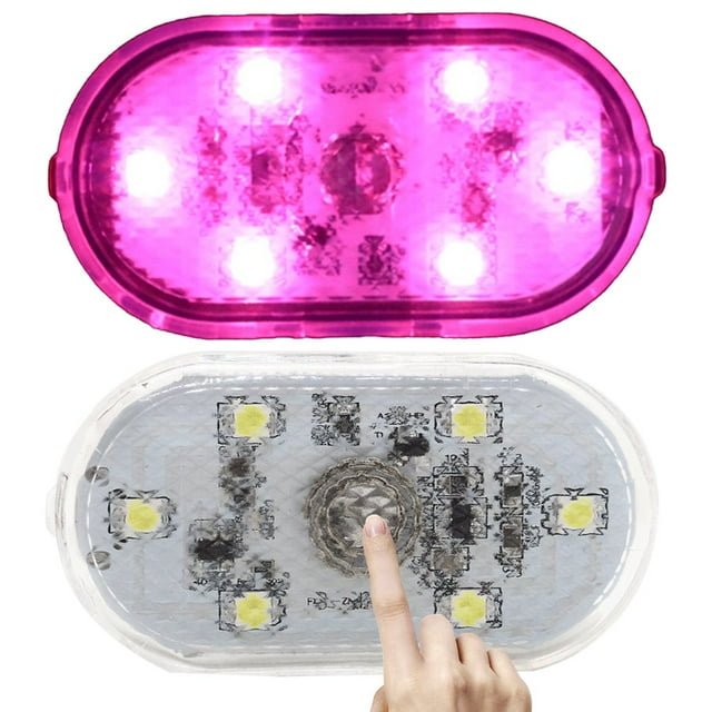 MesaSe 2pcs Car LED Lights Interior with 6 Bright LEDs Night Reading Light USB Rechargeable Car Atmosphere Lamp Touch LED Car Attraction Light for Checking Car Condition Armrest Box Door