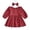 Wine, variant on Ticikt Toddler Girl Cotton Linen Dress Long Sleeve Ruffle Fall Dress with Headband Kids Solid Dresses Casual Clothes,Color:,Size:3-6 Months