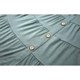 thumbnail image 5 of Women's Summer Sleeveless V Neck Button Down Casual Pocket Swing Short Dress, 5 of 6
