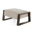 thumbnail image 2 of Christopher Knight Home Modern Ottoman with Padded Top, Solid Wood Legs, Beige, 2 of 7