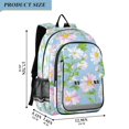 thumbnail image 2 of FORMRS Unisex School Backpack 17" Student Travel Bag with Laptop Compartment, Blue Floral, 2 of 7