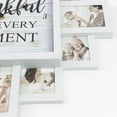 thumbnail image 4 of White Picture Frame Photo Collage Clock - 12 Slots, Farmhouse Wall Decor, Wall Clock for Living Room, Bedroom, Kitchen, Office (Thankful, 20"x20"), 4 of 6