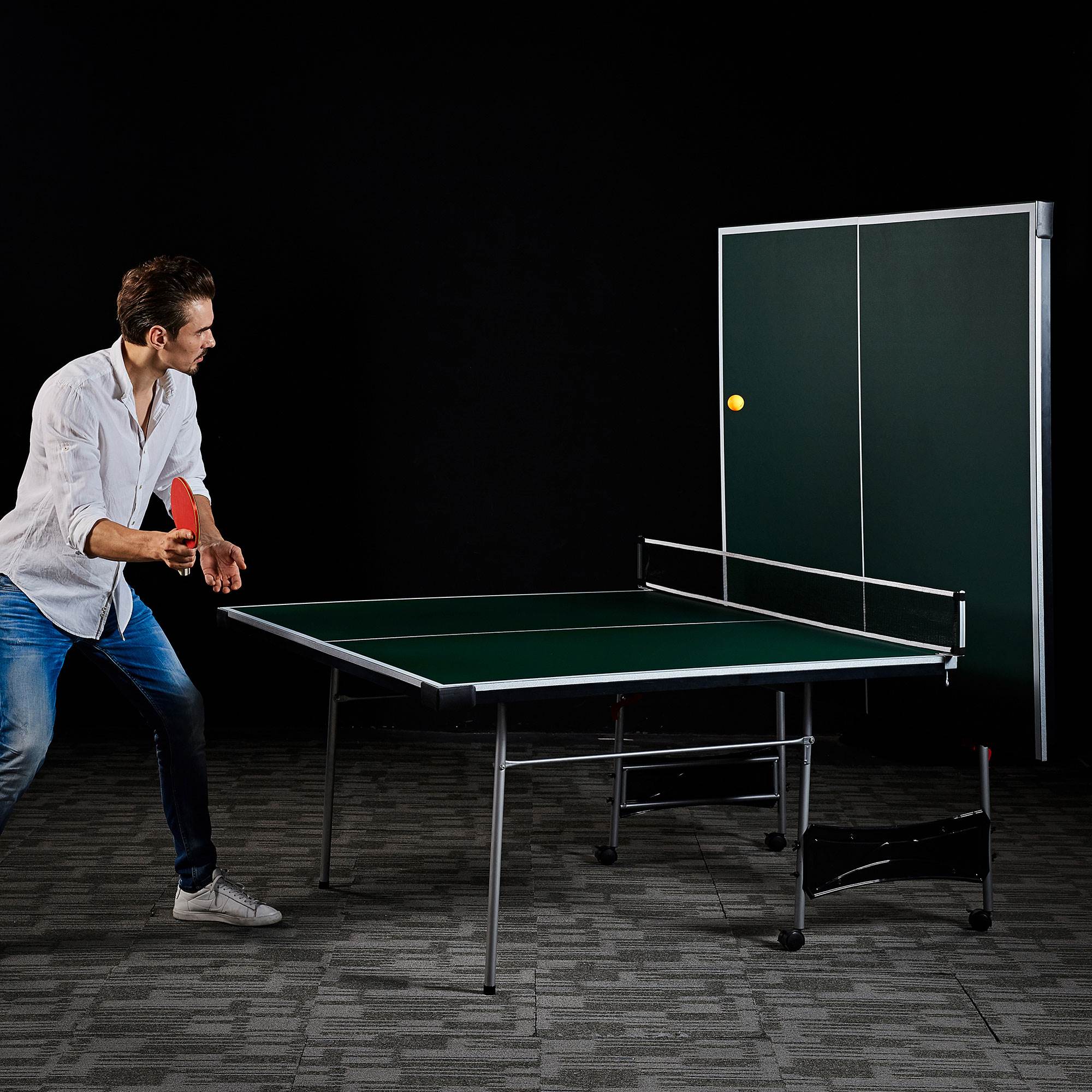 Lancaster 4 Piece Official Size Indoor Folding Tennis Ping Pong Game Table - image 3 of 9
