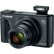 Canon PowerShot SX740 HS Digital Camera (Black) (International Model) with Starter Accessory Bundle - Includes: SanDisk Ultra 32GB Memory Card & More