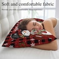 thumbnail image 5 of Red Black Plaid Snowman Christmas Pillow Covers, Linen Long Throw Pillow Case, Xmas Snowflake Botanical Holiday Pillow Protector Decorative Cushion Cover for Living Room/Bedroom 20" x 26", 5 of 8