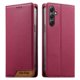 thumbnail image 1 of Funda Tipo Cartera de Cuero Sintético para Samsung Galaxy A34 5G Bloqueo RFID, con Ranuras para Tarjetas y Bolsillo para Efectivo, Cierre Magnético Fuerte Rojo, 1 of 6