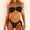 A173 Black, variant on Bikini Sets for Women Strapless Bandeau Top with Center Ring Detail Chain Link High Cut Side Tie Bottoms 2 Piece Bathing Suits Backless Swimwear