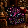 thumbnail image 3 of Roller Skating Neon Heart Art, Cozy Friendship Quote Scene, Warm Flannel Blanket for Living Room and Reading Nook, Art Lovers Friendship Gift, Fantasy Home Decor, 3 of 9