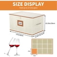 thumbnail image 2 of Aokeyee Wine Glass Storage Box Containers, 2 Pack Stemware Storage Cases for 24 Crystal Glasses, Drinkware, Hard Shell for Moving Protection (Ivory), 2 of 6
