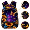 thumbnail image 3 of Sunflower Butterfly Backpack Lightweight Bookbag Travel Rucksack Laptop Daypack for Women Men, 3 of 6