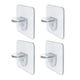 thumbnail image 5 of Bewildely 4pcs Self-adhesive Hook Bathroom Kitchen Indoor Storage Transparent Wall-mounted Clothes Holders Duty Heavy Hanger Accessory Normal/6*6cm 10Conjunto, 5 of 6