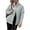 Gray, variant on Womens Puffer Jacket Lightweight Knit Patchwork Zip Up Long Sleeve Quilted Jackets Warm Winter Outerwear 2026