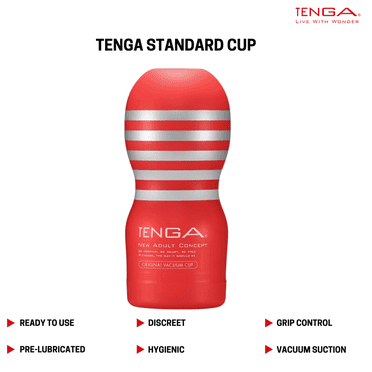 TENGA Standard Size Disposable Pre Lubricated Male Stroker Vacuum Cup