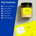thumbnail image 3 of Avery Printable Arched Square Labels, Neon Yellow, 2" x 2-3/16", 480ct, 3 of 11
