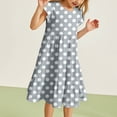 thumbnail image 2 of Wdgfv Robe Vintage pour Filles Années 50 Rétro Tournoyante Robe d'Occasion Spéciale Taille 6-14 Sans Manches Robe pour Enfants Gris Clair 7T/120, 2 of 4