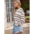 thumbnail image 2 of Women'S Oversized Cropped Cardigan Sweater Open Front Long Sleeve Button Down Knit Outwear L, 2 of 5