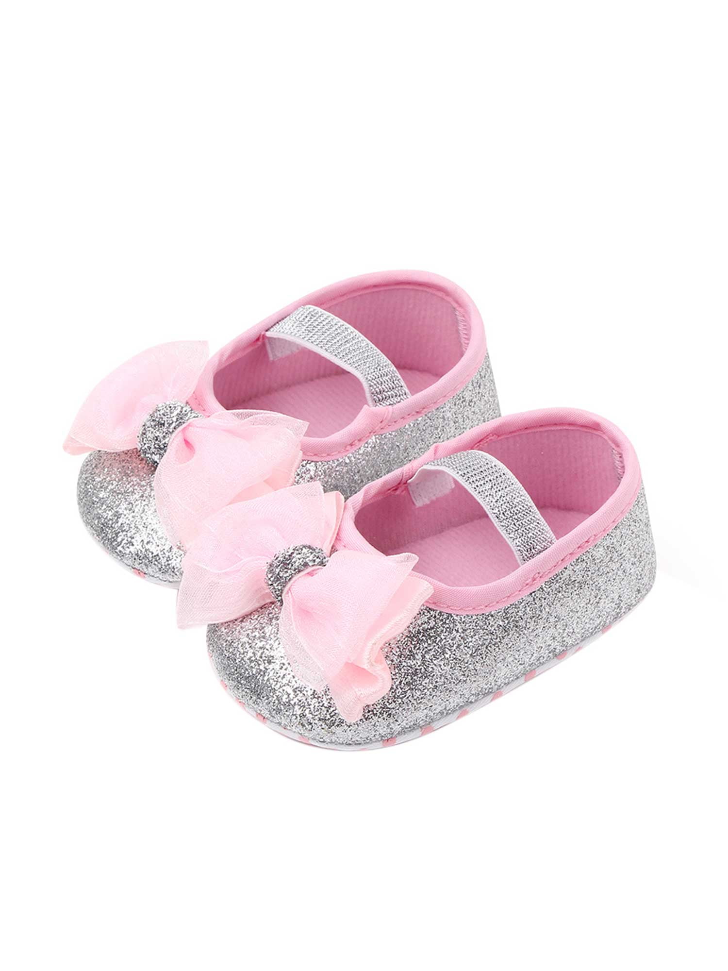 Luvable Friends Unisex-Child Sparkly Mary Jane Crib Shoe