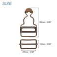 thumbnail image 2 of Unique Bargains Overall Buckles 4 Sets Retro Suspender Replacement Buckles 25mm, Copper Tone, 2 of 6