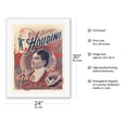 thumbnail image 2 of Harry Houdini - King of Cards - Vintage Magic Poster c.1895 - Fine Art Rolled Canvas Print 20in x 26in, 2 of 4