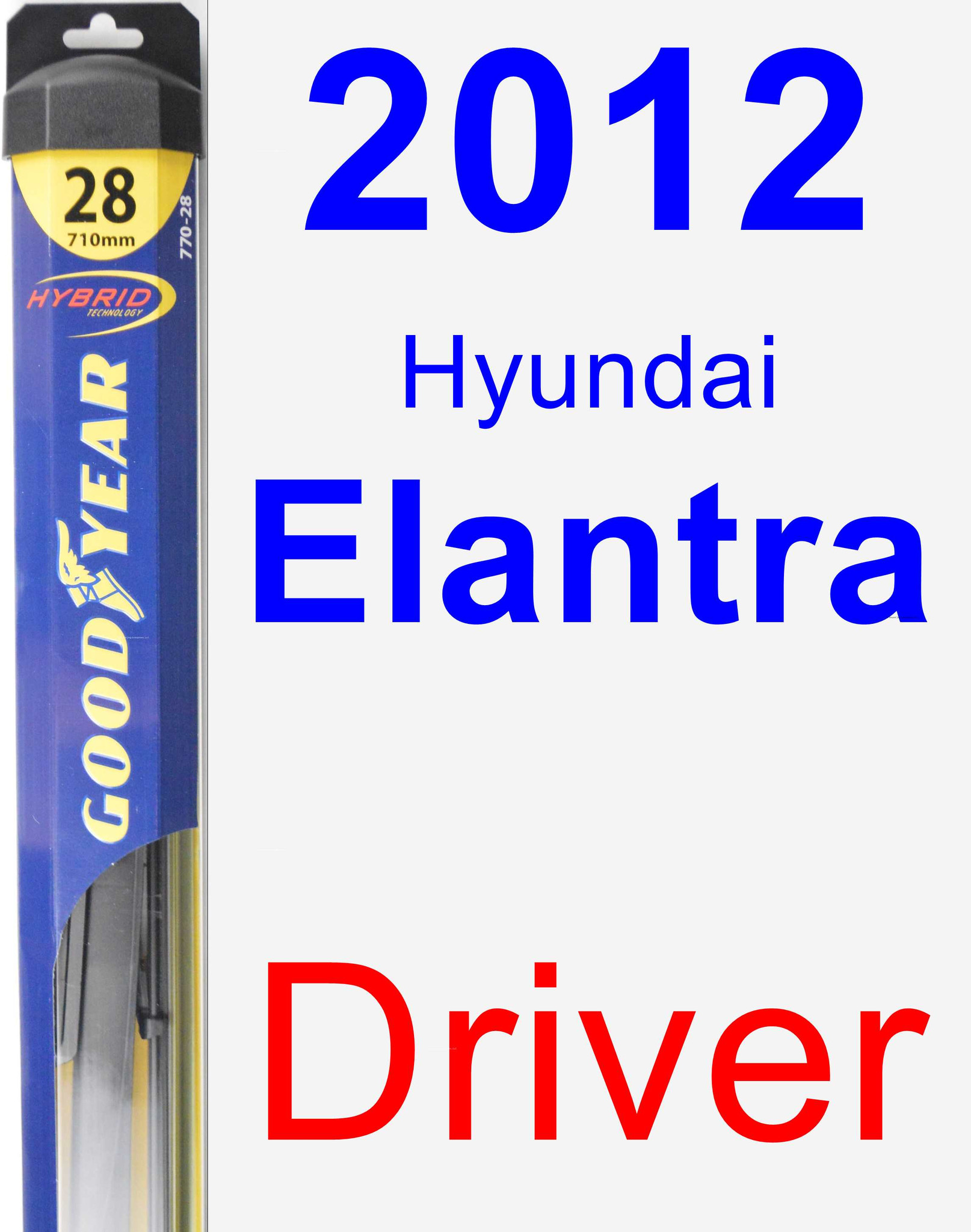 2012 Hyundai Elantra Driver Wiper Blade Hybrid