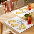 thumbnail image 4 of Hanging with My Peeps Placemats Set&nbsp;of&nbsp;12 Vintage Country Yellow Easter Chicks Heat Insulation Washable Place Mats, Non-Slip Table Mats for Dining Table Party Kitchen Decor,13x19 Inch, 4 of 9