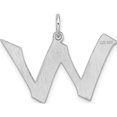 thumbnail image 3 of Sterling Silver Small Rhodium-Plated Artisan Block Letter W Initial Charm (Width 26.72) (Length 21.55) - Jbsp, 3 of 5