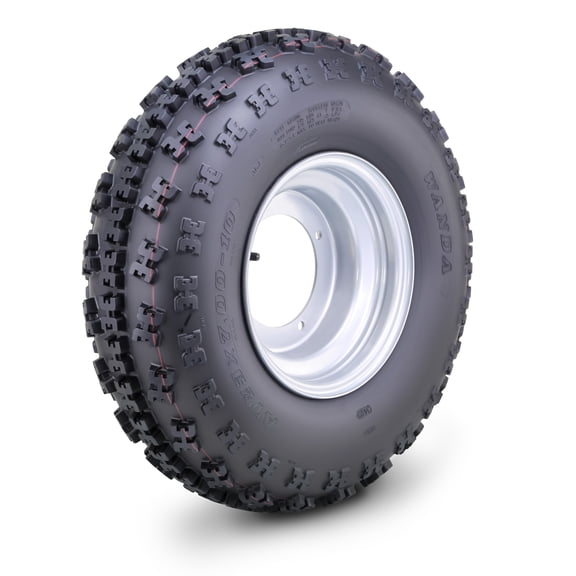 WANDA ATV Tire Wheel Assmbly 23X7-10 with 4x156mm PCD 2 3 offset Silver Wheel 10063