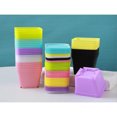 thumbnail image 4 of CHUANK 10pcs/set Mini Mixed Color Square Flower Pot With Tray  Plastic Succulent Planter  Gardening Home Decoration, 4 of 7
