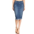 thumbnail image 4 of Fashion2Love Women's Juniors/Plus Size Knee-Length Pencil Stretch Denim Skirt, 4 of 6