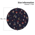 thumbnail image 2 of Lsque Mushrooms3 Pattern 4" Drink Coasters Set of 4, PVC Leather Absorbent Coasters, Table Coaster Set Decorative Coffee Cup Coasters Housewarming Gift -Round Shape, 2 of 6