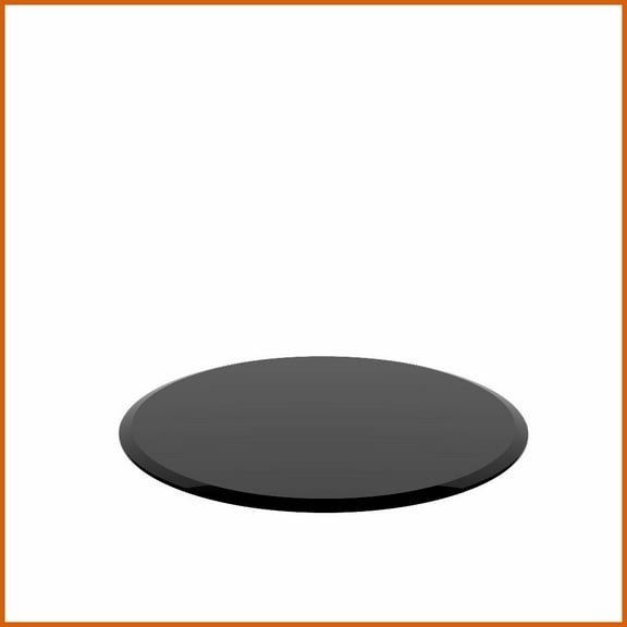 38.6” Round Tempered Glass Coffee Table Top – 2/5" Thick Beveled Edge, Easy to Clean & Durable