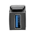 thumbnail image 3 of Tripp Lite USB 3.0 Keystone/Panel Mount Coupler Cable (F/F), All-in-One, Angled Connector, Black, 1 ft. (U325-001-KPA-BK), 3 of 5