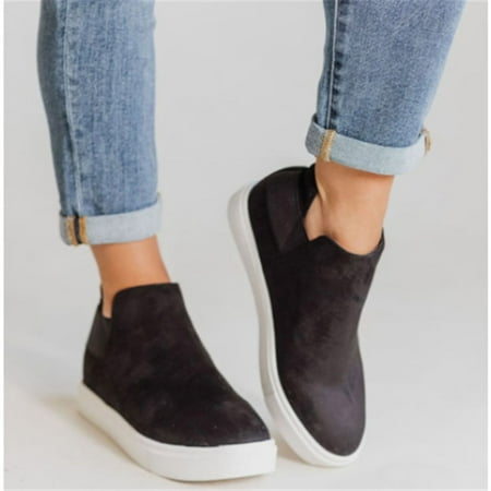 

Foraging dimple Womens Boots Elastic Band Leopard Black Wedges Fashion Casual Shoes Black