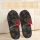 thumbnail image 2 of Fotbe Roses Pantuflas Peludas para Mujer con Estampado, Zapatillas de Peluche, Zapatos de Invierno para Casa, Uso Interior y Exterior-Medium, 2 of 8