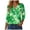 Green, variant on Saint Patricks Day for Women 2026 Lucky Shamrock 3/4 Sleeve Shirt Funny Irish Graphic Tee Spring Party Tops (Dark Green, XL)