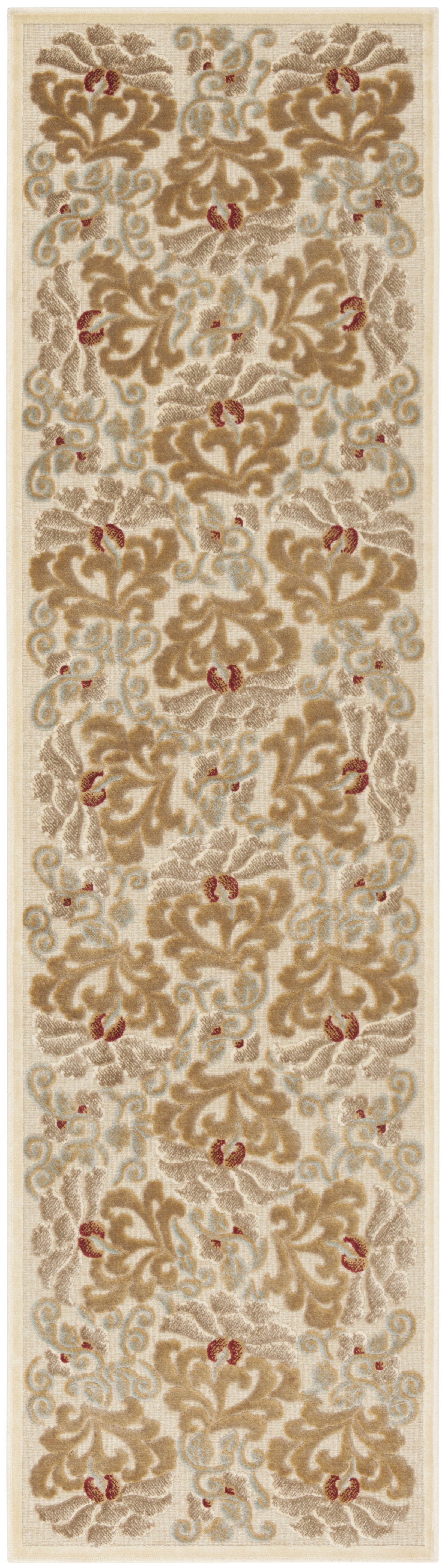 SAFAVIEH Martha Stewart Floating Dahlia Geometric Floral Runner Rug, Cream, 2'2" x 8'