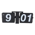 thumbnail image 5 of Flip Clock PVC Stainless Steel Battery Powered Retro Mechanical Digital Automatic Flip Down Desk Clock for Living Room Bedroom Office All Black, 5 of 5