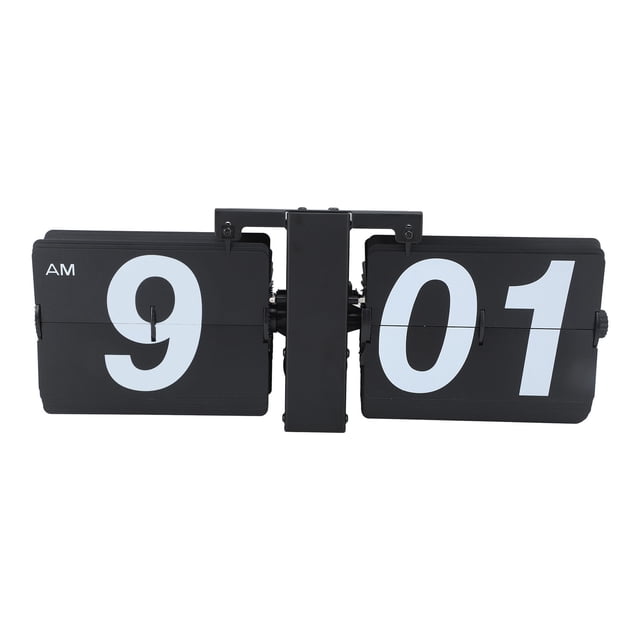 Flip Clock§digital Flip Desk Clock§retro Flip Down Clock§automatic Page Turning Clock§battery Powered Flip Clock§desktop Mechanical Clock Flip Clock PVC Stainless Steel