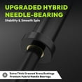 thumbnail image 4 of HANDBODE Olympic Barbell Bar 5 ft Weightlifting Bar for Powerlifting, Bench Press, Deadlift, Squat - 500 lb Capacity, Home & Gym Strength Training, Black, 4 of 10