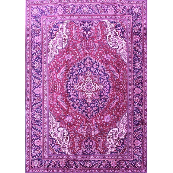 Ahgly Company Indoor Rectangle Persian Purple Traditional Area Rugs, 5' x 8'