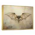 thumbnail image 2 of Designart "Minimalist Bat With Open Wings" Animals Bat Floater Framed Canvas Art Print, 2 of 5
