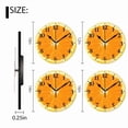 thumbnail image 7 of 10 Inch Wall Clock Battery Operated Square Clock for Office, Kitchen, Outdoor, Living Room, Orange With White Pith Surrounding The Flesh, 7 of 7