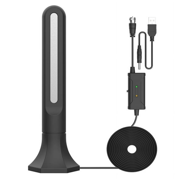 TV Antenna 4K1080p Indoor Digital HD Upgraded Full 360° Signal Reception Digital Antenna for Local Channels,1 x Indoor HDTV antenna with amplifier,Black